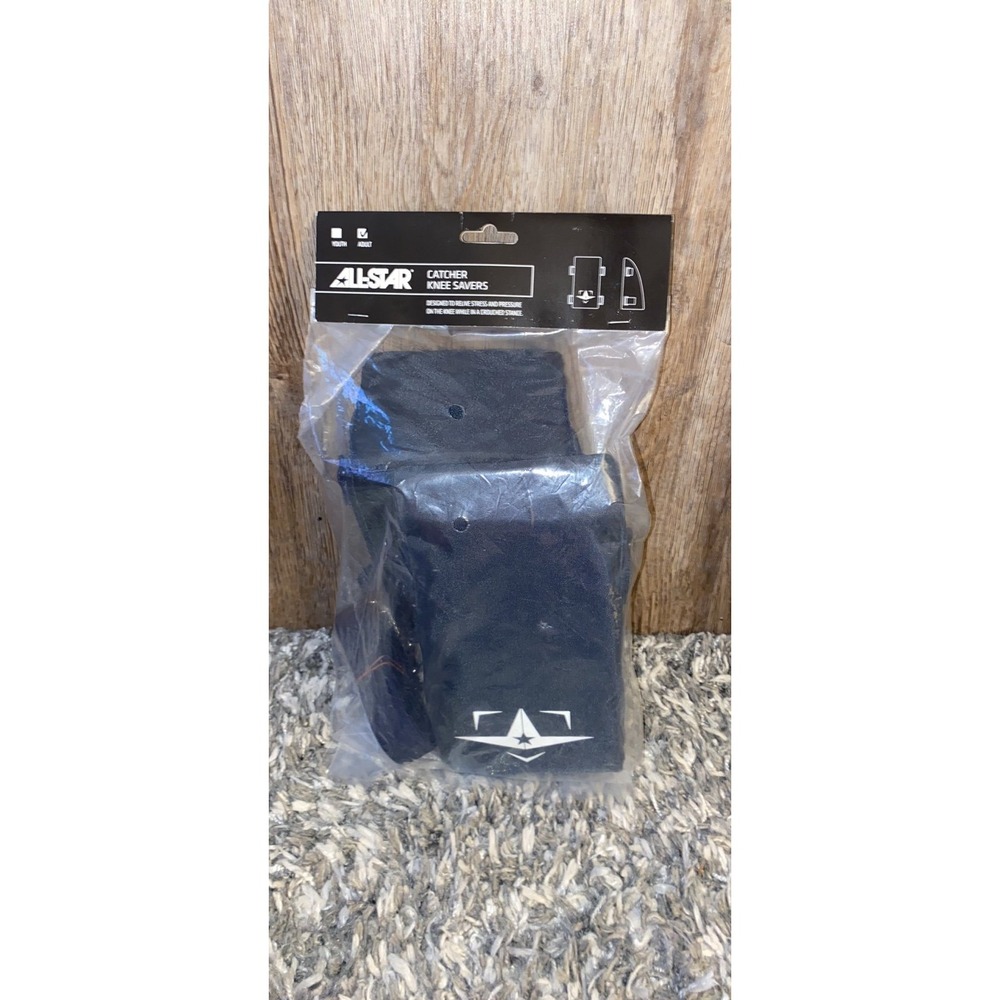 All-Star KS3BK‎ Adult Catcher Knee Savers, Black